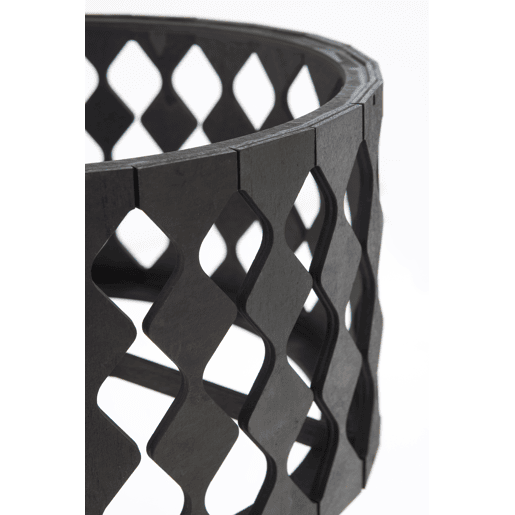Candeeiro de mesa em contraplacado preto