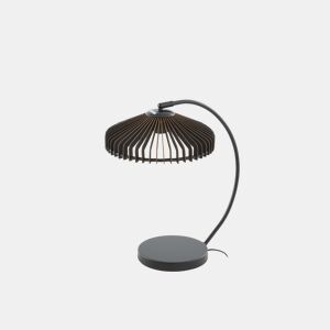 Candeeiro de mesa em contraplacado preto