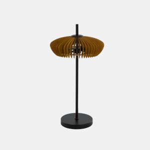 Candeeiro de mesa em contraplacado cor de mel