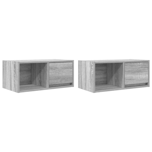 Móveis TV - Armários de TV 2 pcs 60x31x25,5 cm derivados madeira cinzento sonoma