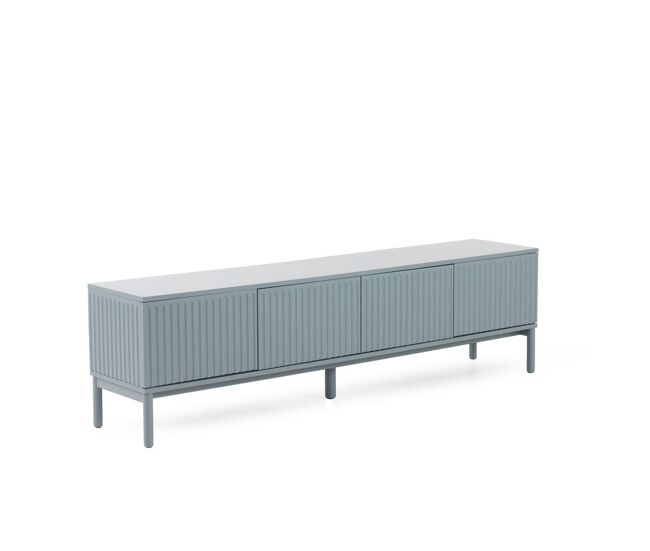 Mueble TV con ranuras acanaladas en puertas y laterales 200