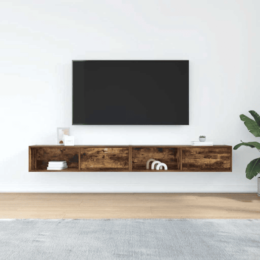 móveis de TV - Armários TV 2pcs 100x31x25,5cm deriv. madeira carvalho fumado