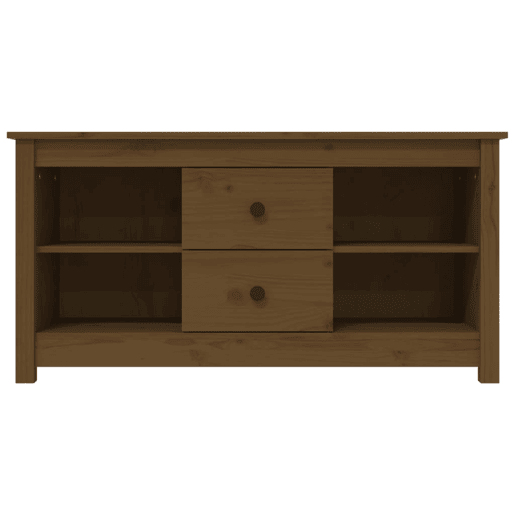Móvel de TV - Modulo de TV - Armário de TV 103x36,5x52 cm madeira de pinho maciça castanho mel