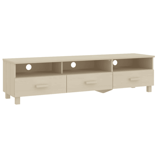 Móvel de TV - Modulo de TV - Armário de TV HAMAR 158x40x40 cm pinho maciço castanho-mel