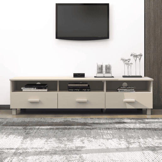 Móvel de TV - Modulo de TV - Armário de TV HAMAR 158x40x40 cm pinho maciço castanho-mel