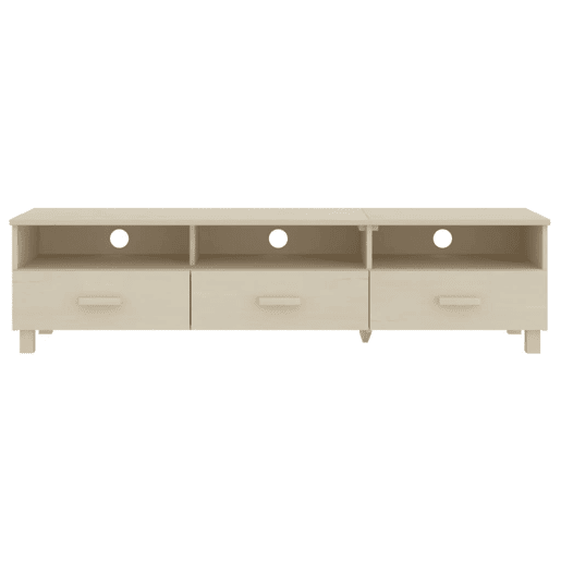Móvel de TV - Modulo de TV - Armário de TV HAMAR 158x40x40 cm pinho maciço castanho-mel
