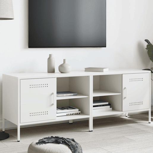 móveis de TV - Armários TV 2 pcs 68x39x50,5 cm aço branco