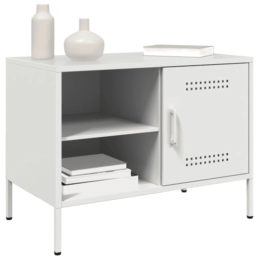 móveis de TV - Armários TV 2 pcs 68x39x50,5 cm aço branco