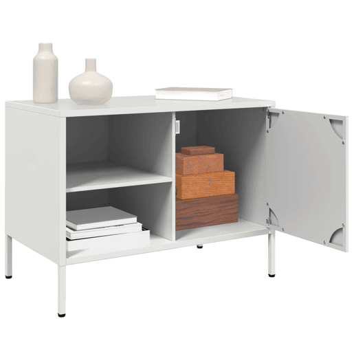 móveis de TV - Armários TV 2 pcs 68x39x50,5 cm aço branco