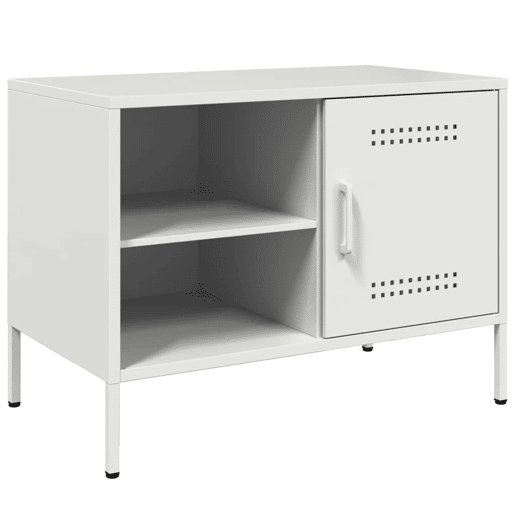 móveis de TV - Armários TV 2 pcs 68x39x50,5 cm aço branco