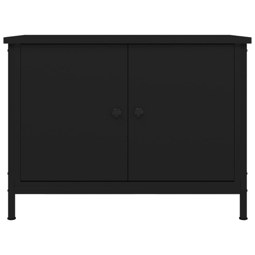 Móvel para TV - Móvel de TV - Armário de TV c portas 60x35x45 cm derivados de madeira preto