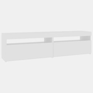 Móvel de TV - Modulo de TV - Armário de TV com luzes LED 2 pcs 75x35x40 cm branco