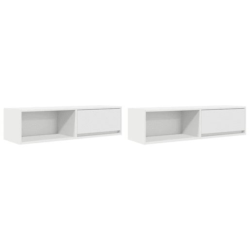 móveis de TV - Armários TV 2 pcs 100x31x25,5 cm deriv. madeira branco