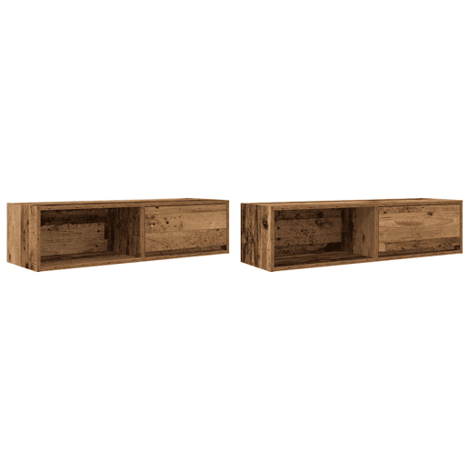 móveis de TV - Armários TV 2pcs 100x31x25,5cm deriv. madeira madeira velha