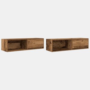 móveis de TV - Armários TV 2pcs 100x31x25,5cm deriv. madeira madeira velha