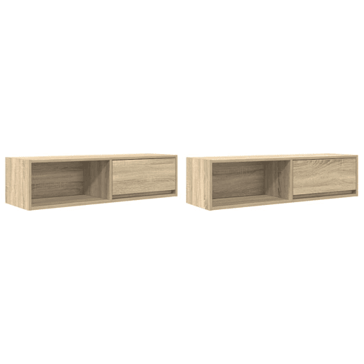móveis de TV - Armários TV 2pcs 100x31x25,5cm deriv. madeira carvalho sonoma