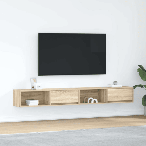 móveis de TV - Armários TV 2pcs 100x31x25,5cm deriv. madeira carvalho sonoma