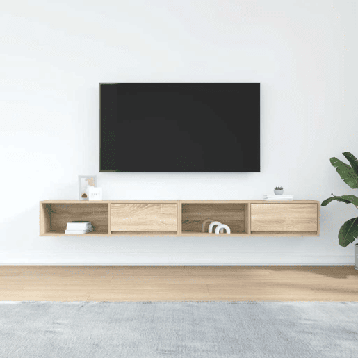 móveis de TV - Armários TV 2pcs 100x31x25,5cm deriv. madeira carvalho sonoma
