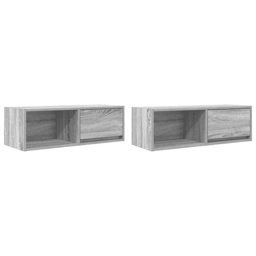 móveis de TV - Armários TV 2pcs 80x31x25,5cm deriv. madeira sonoma cinzento