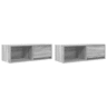 móveis de TV - Armários TV 2pcs 80x31x25,5cm deriv. madeira sonoma cinzento