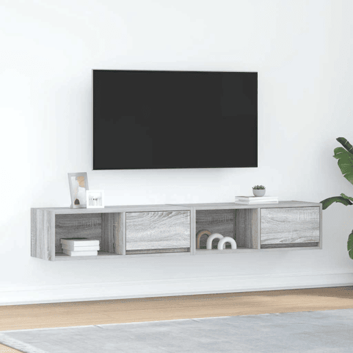móveis de TV - Armários TV 2pcs 80x31x25,5cm deriv. madeira sonoma cinzento