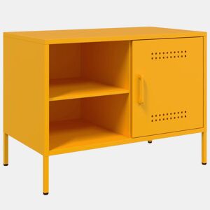 Móvel de TV - Modulo de TV - Armário de TV 68x39x50,5 cm aço amarelo mostarda