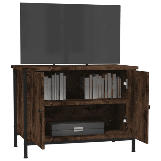 Móvel TV - Modulo de TV - Armário de TV c portas 60x35x45 cm deriv. madeira carvalho fumado