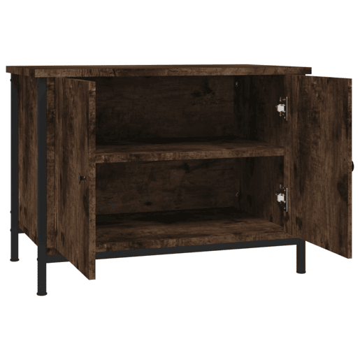 Móvel TV - Modulo de TV - Armário de TV c portas 60x35x45 cm deriv. madeira carvalho fumado