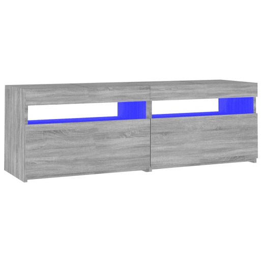 Móvel de TV - Modulo de TV - Armário de TV com luzes LED 120x35x40 cm cinzento sonoma