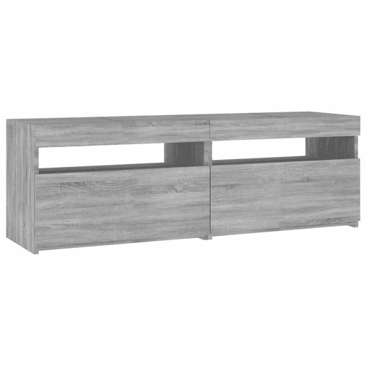 Móvel de TV - Modulo de TV - Armário de TV com luzes LED 120x35x40 cm cinzento sonoma