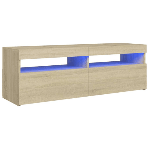 Móvel de TV - Modulo de TV - Armário de TV com luzes LED 120x35x40 cm carvalho sonoma