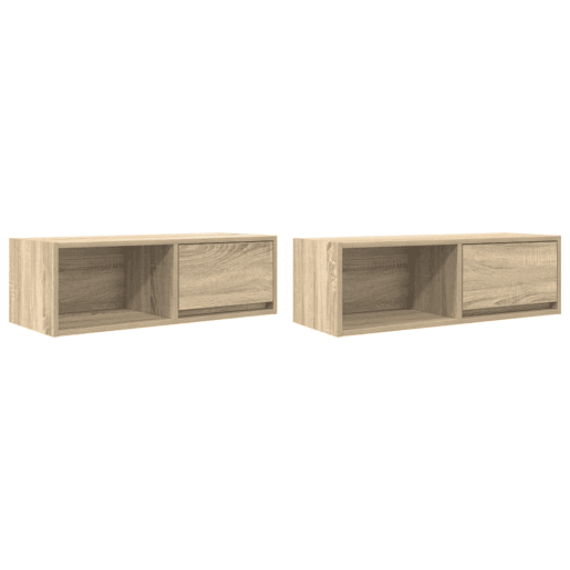 móveis de TV - Armários TV 2pcs 80x31x25,5cm deriv. madeira carvalho sonoma