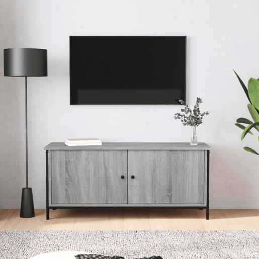 Móvel TV - Modulo de TV - Armário de TV c portas 102x35x45 cm deriv. madeira cinzento sonoma