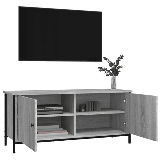 Móvel TV - Modulo de TV - Armário de TV c portas 102x35x45 cm deriv. madeira cinzento sonoma