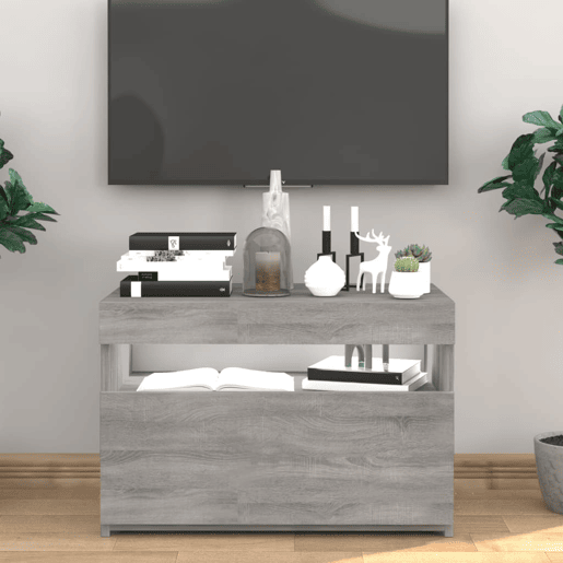 Móvel de TV - Modulo de TV - Armário de TV com luzes LED 60x35x40 cm sonoma cinza