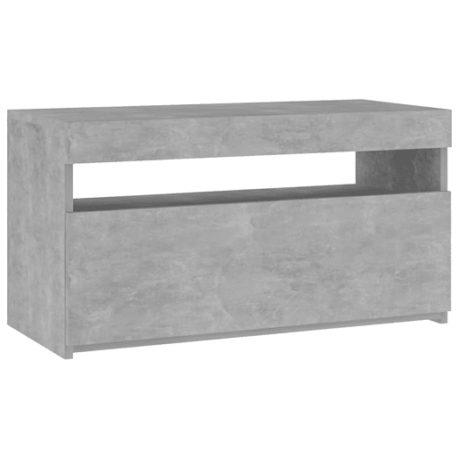 Móvel de TV - Modulo de TV - Armário de TV com luzes LED 75x35x40 cm cinzento cimento