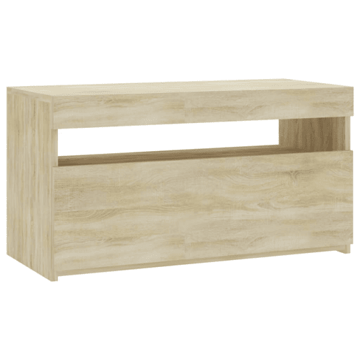 Móvel de TV - Modulo de TV - Armário de TV com luzes LED 75x35x40 cm carvalho sonoma