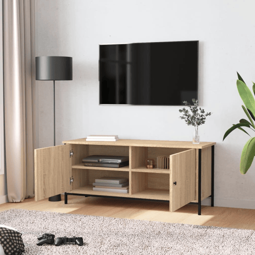 Móvel TV - Modulo de TV - Armário de TV c portas 102x35x45cm deriv. madeira carvalho sonoma