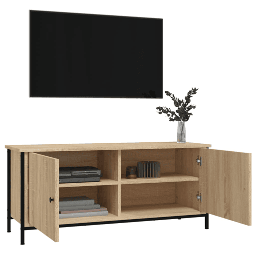 Móvel TV - Modulo de TV - Armário de TV c portas 102x35x45cm deriv. madeira carvalho sonoma