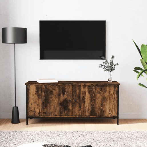 Móvel TV - Modulo de TV - Armário de TV c portas 102x35x45 cm deriv. madeira carvalho fumado