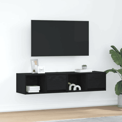 móveis de TV - Armários TV 2pcs 60x31x25,5cm deriv. madeira carvalho preto