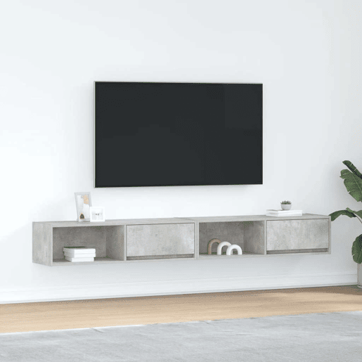 móveis de TV - Armários TV 2pcs 100x31x25,5 cm deriv. madeira cinza cimento
