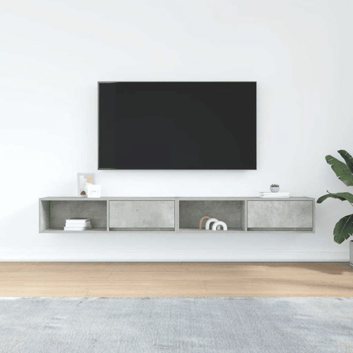 móveis de TV - Armários TV 2pcs 100x31x25,5 cm deriv. madeira cinza cimento