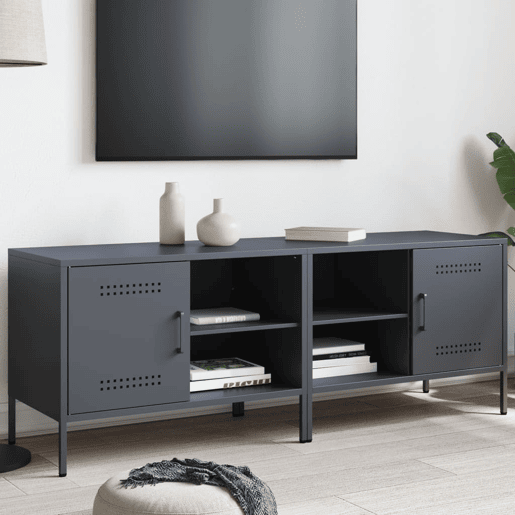 móveis de TV - Armários TV 2 pcs 68x39x50,5 cm aço antracite