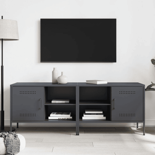 móveis de TV - Armários TV 2 pcs 68x39x50,5 cm aço antracite