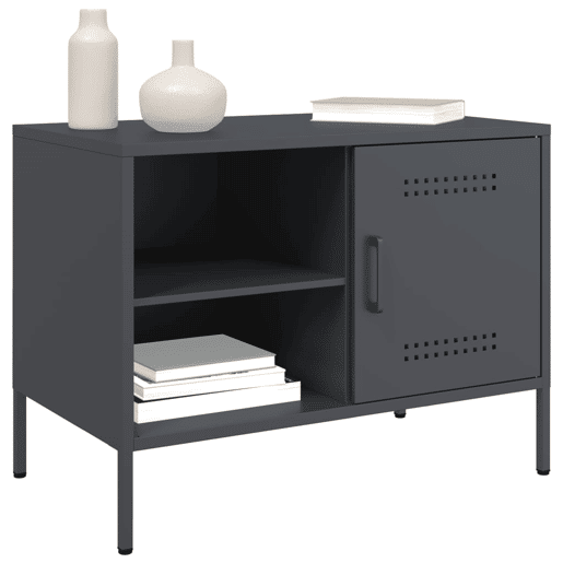 móveis de TV - Armários TV 2 pcs 68x39x50,5 cm aço antracite