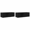 móveis de TV - Armários TV 2pcs 80x31x25,5cm deriv. madeira carvalho preto