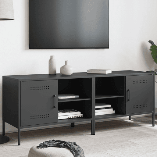 móveis de TV - Armários TV 2 pcs 68x39x50,5 cm aço preto