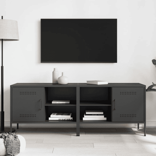 móveis de TV - Armários TV 2 pcs 68x39x50,5 cm aço preto