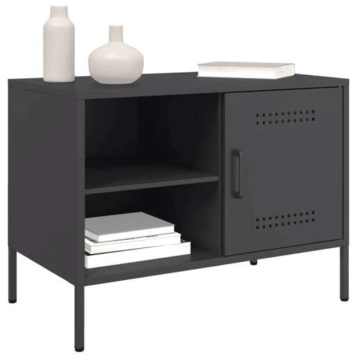 móveis de TV - Armários TV 2 pcs 68x39x50,5 cm aço preto
